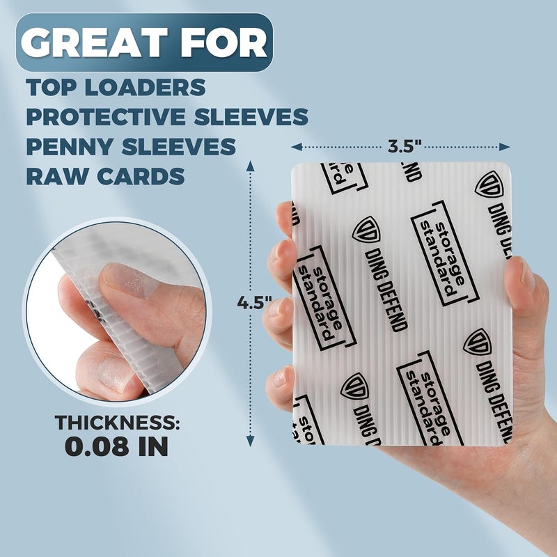 Storage Standard Trading Card Shipping Protectors 510 Pack 3.5'' x 4.5'' - Premium Ultra Strong Plastic Inserts Mailers - Precut Supply Sleeves for Sports MTG Cards Packaging - Flats for Breakers - Image 5